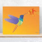 Affiche bellematineuse Le merveilleux colibri en vol