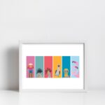 Lot de 6 marque-apes colorés avec des oiseaux aux têtes rigolotes et expressives