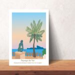 Paysage du Sud La rêveuse à St Cyr sur Mer et bergeronnette grise à l'aube