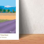 Affiche Paysage du Sud Mont Ventoux lavandes et guêpier1