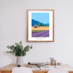 Affiche Paysage du Sud Mont Ventoux lavandes et guêpier1