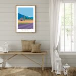 Affiche Paysage du Sud Mont Ventoux lavandes et guêpier