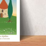 Affiche Paysage du Sud le Moulin de Daudet à Fontvieille et guêpier