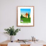 Affiche Paysage du Sud le Moulin de Daudet à Fontvieille et guêpier