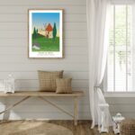Affiche Paysage du Sud le Moulin de Daudet à Fontvieille et guêpier