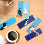 Lot de 6 marque-pages Oiseaux marins ode à la mer