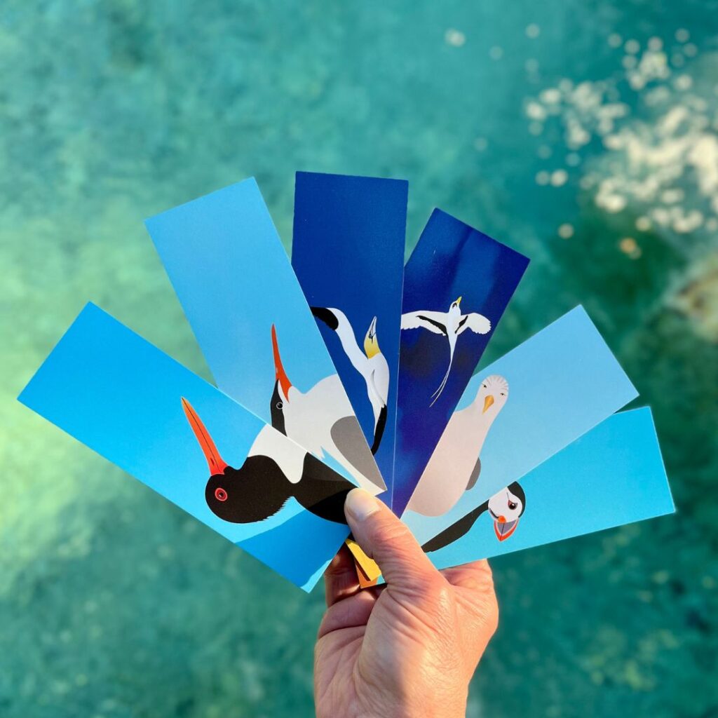 Lot de 6 marque-pages Oiseaux marins ode à la mer