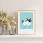 Affiche Parade nuptiale Grues du Japon