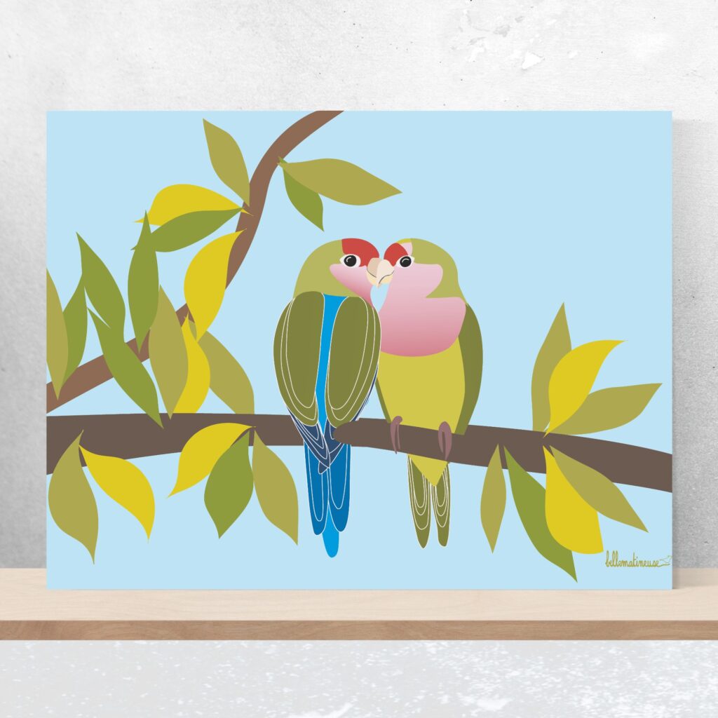 affiche inséparables rosegorges amour