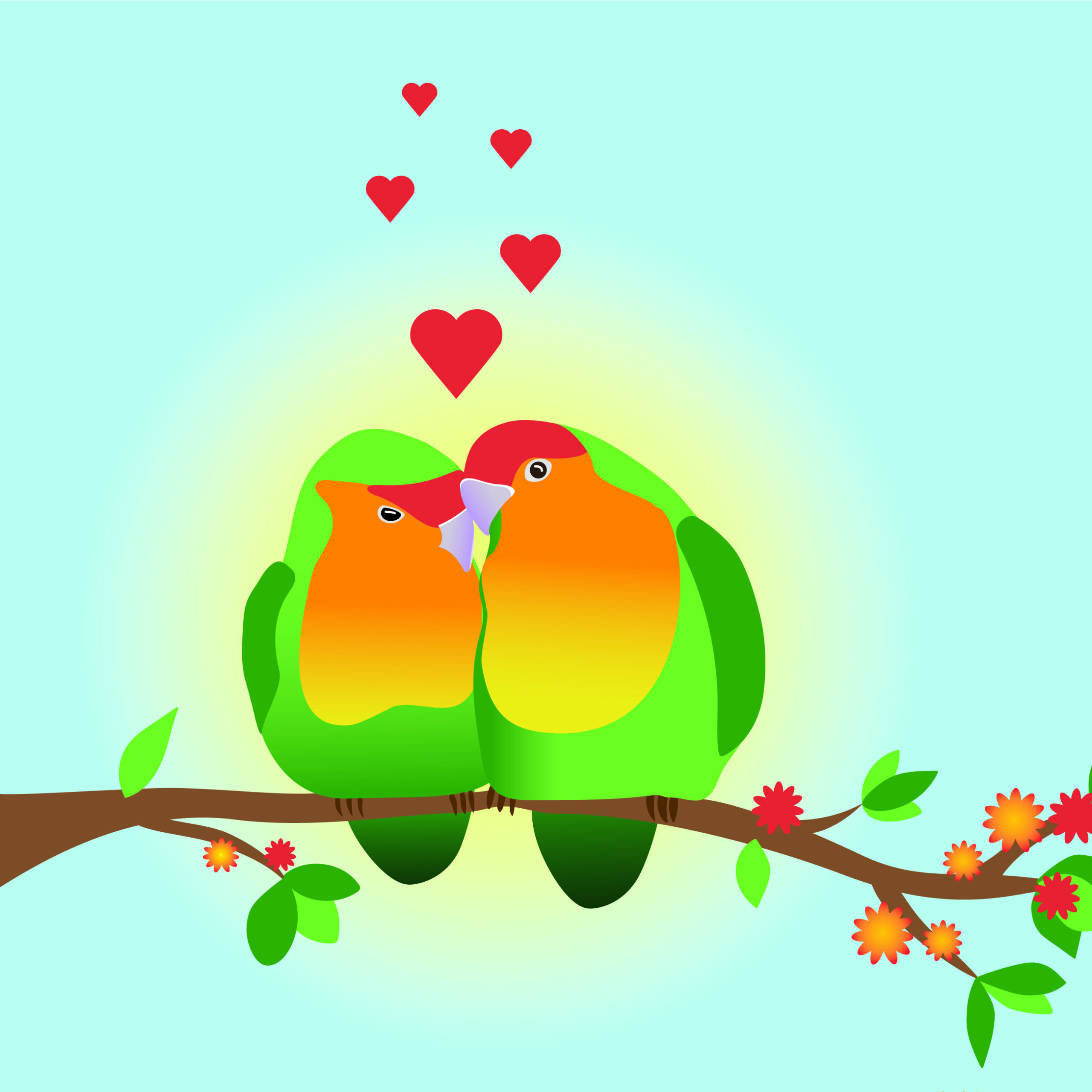 inséparables unis pour la vie