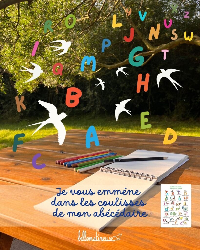 Inspiration abécédaire oiseaux colorés