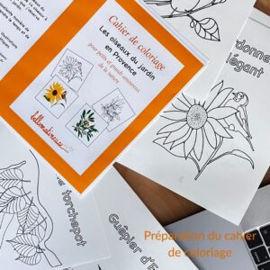 préparation du cahier de coloriage