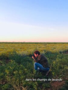Béa photographe dans les lavandes observation des oiseaux